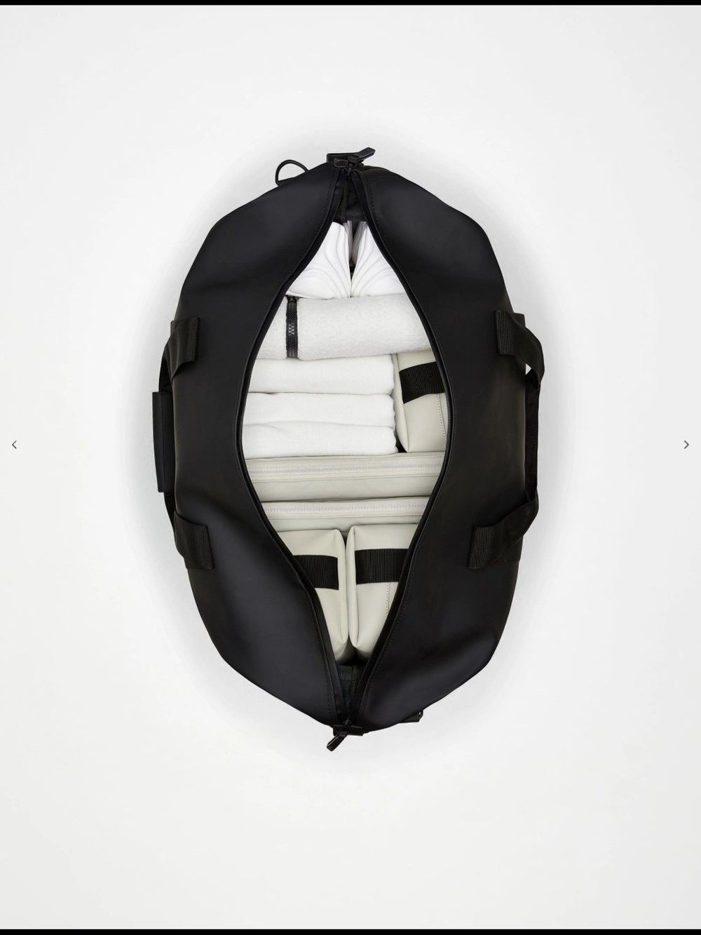 Rains Taupe Duffel Bag with Black Straps - Picture 4 of 5